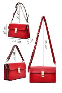 کیف کراس بادی زنانه قرمز بلند کراس‌بادی دری مد