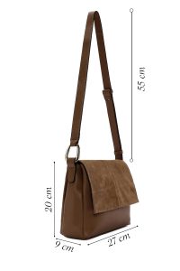 کیف کراس بادی زنانه قهوه‌ای بلند دری مد
