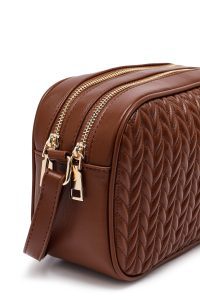 کیف کراس بادی زنانه قهوه‌ای بلند لحافی دری مد