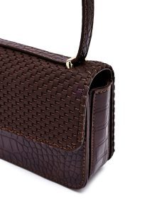 کیف کراس بادی زنانه قهوه‌ای بلند چاپی دری مد