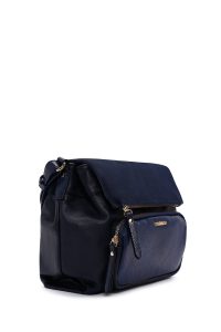 کیف کراس بادی زنانه لاجوردی بلند طرح‌دار دری مد