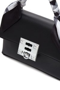 کیف کراس بادی زنانه مشکی بلند با جزئیات اکسسوری مینی دری مد