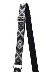 کیف کراس بادی زنانه مشکی بلند با جزئیات بافت دری مد