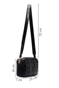 کیف کراس بادی زنانه مشکی بلند بافت دری مد