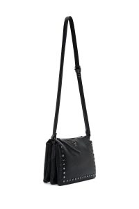 کیف کراس بادی زنانه مشکی بلند جزئیات فلزی دری مد