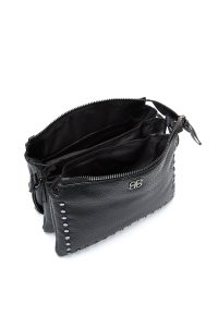 کیف کراس بادی زنانه مشکی بلند جزئیات فلزی دری مد