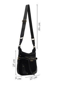 کیف کراس بادی زنانه مشکی بلند جیر دری مد