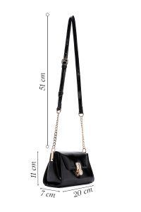 کیف کراس بادی زنانه مشکی بلند روگان مینی دری مد