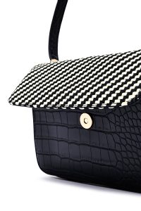 کیف کراس بادی زنانه مشکی بلند چاپی دری مد