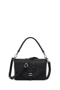 کیف کراس بادی زنانه مشکی بلند چرمی دری مد