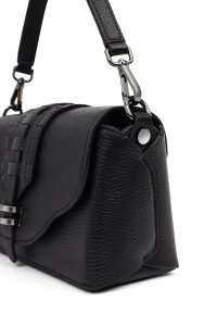 کیف کراس بادی زنانه مشکی بلند چرمی دری مد