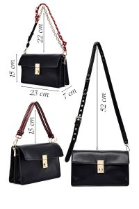 کیف کراس بادی زنانه مشکی بلند کراس‌بادی دری مد