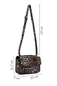 کیف کراس بادی زنانه پلنگی بلند طرح‌دار دری مد