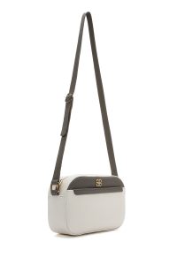 کیف کراس بادی زنانه چرم سفید بند بلند دری مد