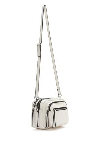 کیف کراس بادی زنانه چرم سفید بند بلند دری مد