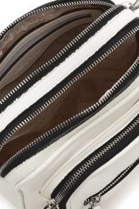 کیف کراس بادی زنانه چرم سفید بند بلند دری مد