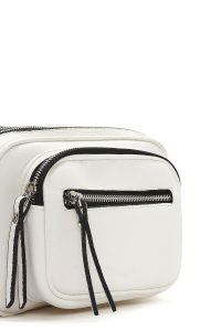 کیف کراس بادی زنانه چرم سفید بند بلند دری مد