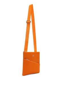 کیف کراس بادی زنانه چرم نارنجی بند بلند دری مد