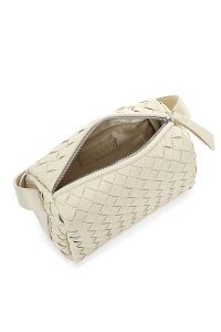 کیف کراس بادی زنانه چرم کرم بافت‌دار دری مد