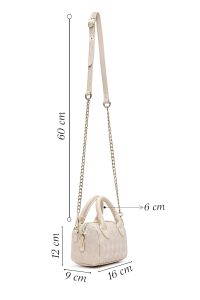 کیف کراس بادی زنانه کرم بلند طرح‌دار مینی دری مد