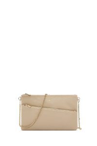 کیف کلاچ زنانه بژ بند بلند زنجیری دری مد