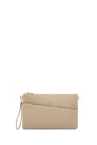 کیف کلاچ زنانه بژ بند بلند زنجیری دری مد