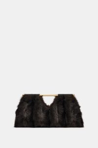 کیف کلاچ زنانه خز مصنوعی زارا – ZARA