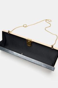 کیف کلاچ زنانه فلزی سخت زارا – ZARA