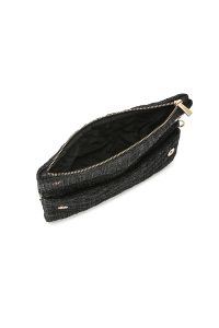 کیف کلاچ زنانه مشکی بند بلند زنجیری دری مد