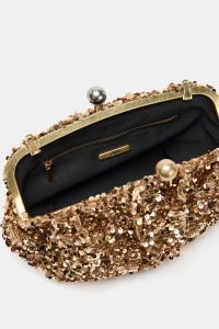 کیف کلاچ زنانه پولکی زارا – ZARA