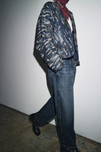 کیمونو زنانه دوخت لوزی افکت جین منجوق‌دوزی زارا – ZARA