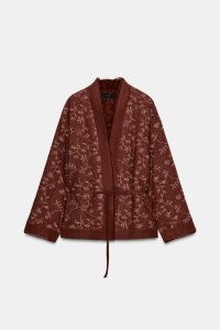 کیمونو زنانه لینن گلدوزی‌شده کالکشن ZW زارا – ZARA