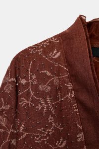 کیمونو زنانه لینن گلدوزی‌شده کالکشن ZW زارا – ZARA