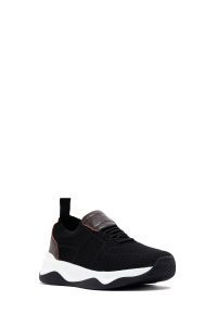 Derimod Zero کتونی مردانه پارچه‌ای مشکی زیره ضخیم