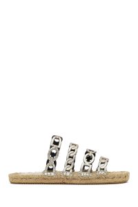 Kadın Altın Metalik Deri Terlik