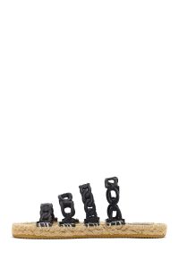 Kadın Siyah Deri Terlik