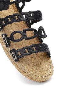 Kadın Siyah Deri Terlik