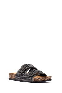 Kadın Siyah Taşlı Terlik