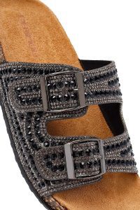 Kadın Siyah Taşlı Terlik