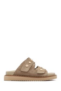 Kadın Vizon Süet Deri Terlik