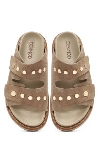 Kadın Vizon Süet Deri Terlik