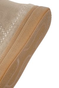 بوت تدی جیر زنانه بژ زیپ‌دار زیره ضخیم دری‌مد