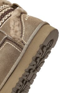 بوت تدی جیر زنانه بژ طرح‌دار خزدار دری‌مد