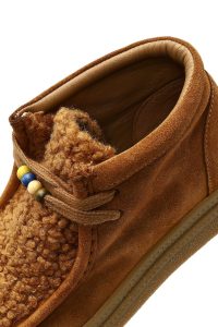 بوت تدی جیر زنانه قهوه‌ای بندی زیره ضخیم دری‌مد