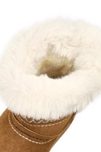 بوت تدی جیر زنانه قهوه‌ای لژدار دری مد