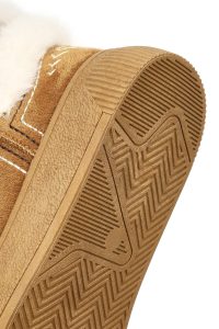 بوت تدی جیر زنانه قهوه‌ای لژدار دری مد