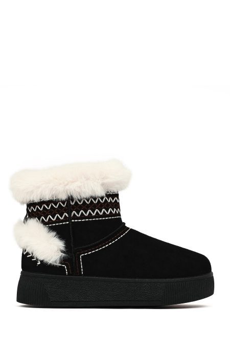 بوت تدی جیر زنانه مشکی لژدار دری مد