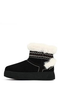 بوت تدی جیر زنانه مشکی لژدار دری مد