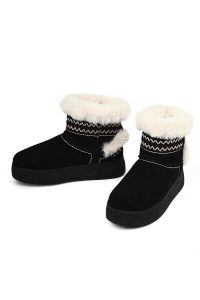 بوت تدی جیر زنانه مشکی لژدار دری مد