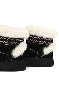 بوت تدی جیر زنانه مشکی لژدار دری مد